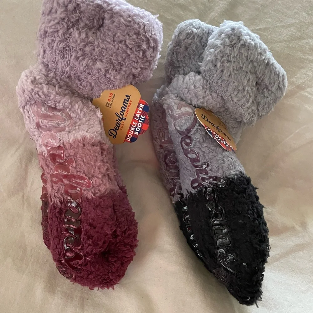 2 Pair Dearfoams Cozy Comfort - Picture 3 of 3